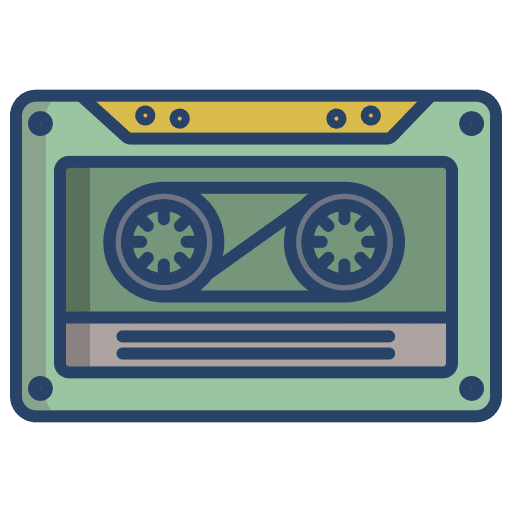 Cassette radio tape music player audio tape icon Cassette radio tape music player audio tape icon