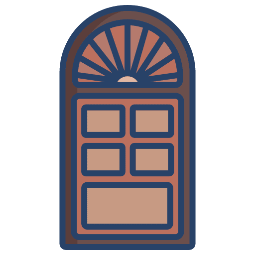 Door entrance furniture and household vintage icon Door entrance furniture and household vintage icon