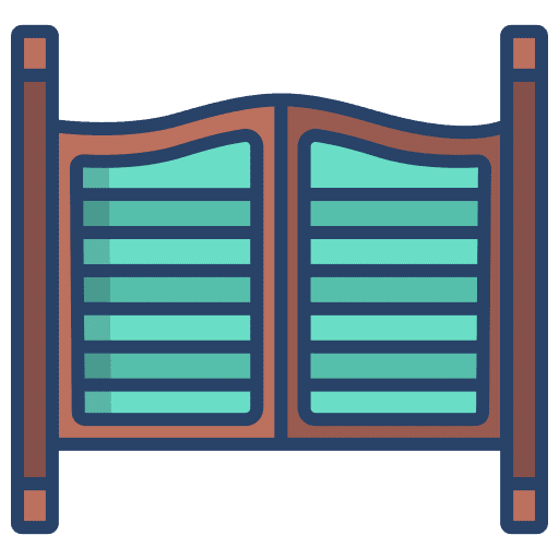 Door swing saloon bar icon Door swing saloon bar icon