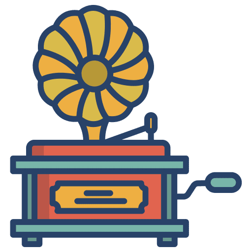 Gramophone vinyl disc electronics retro icon Gramophone vinyl disc electronics retro icon