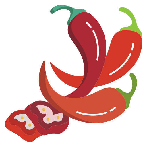 Chilli vegetarian food and restaurant chilli icon Chilli vegetarian food and restaurant chilli icon