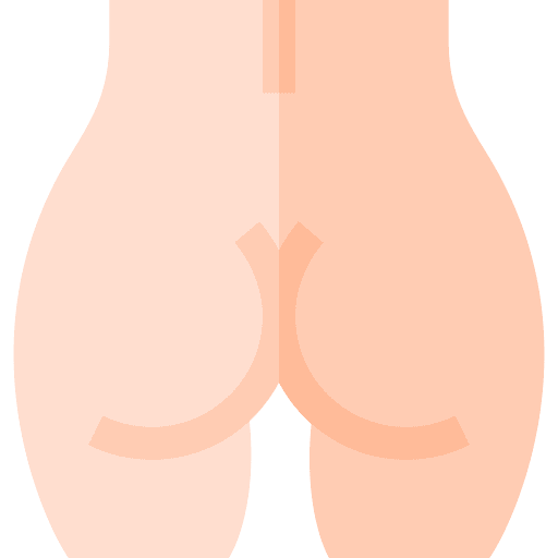 Gluteus body part human body bottom icon
