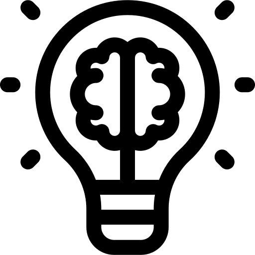 Idea education think light bulb icon Idea education think light bulb icon