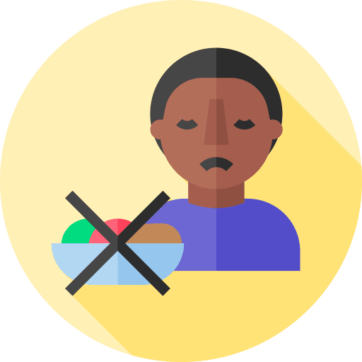 Appetite sickness healthcare and medical no food icon
