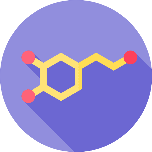 Dopamine healthcare and medical chemical neurotransmitter icon