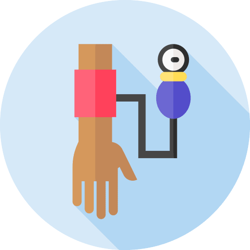 Hypertension tensiometer sphygmomanometer healthcare and medical icon