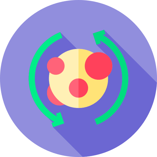 Metabolism circular arrows molecules biology icon Metabolism circular arrows molecules biology icon
