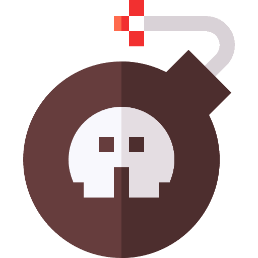 Bomb virus malware cybercrime icon Bomb virus malware cybercrime icon
