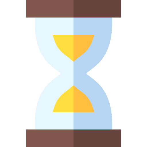 Hourglass time watch time and date icon