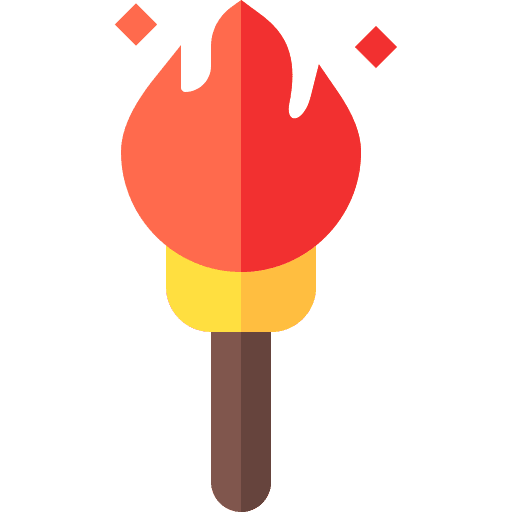 Torch light illumination fire icon Torch light illumination fire icon