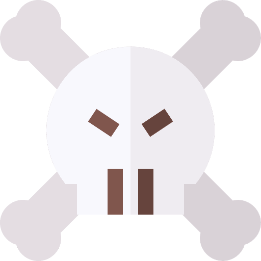 Dead death poison skull icon Dead death poison skull icon