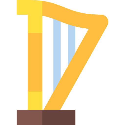 Harp orchestra musical instrument music icon Harp orchestra musical instrument music icon