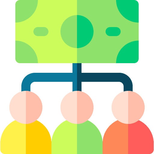Distribution income distribution money icon Distribution income distribution money icon