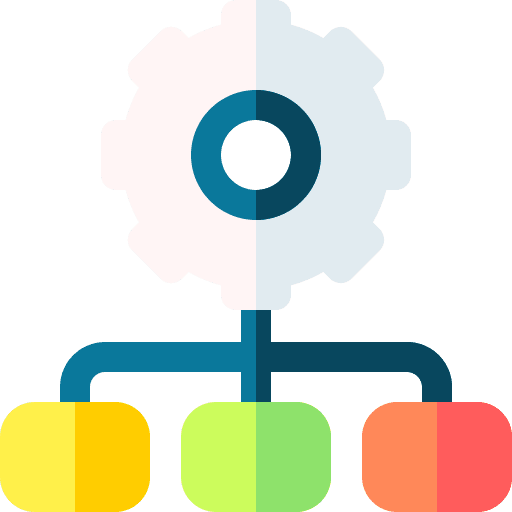 Hierarchy gear organization option icon Hierarchy gear organization option icon