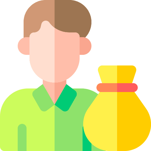 Income man per capita income icon