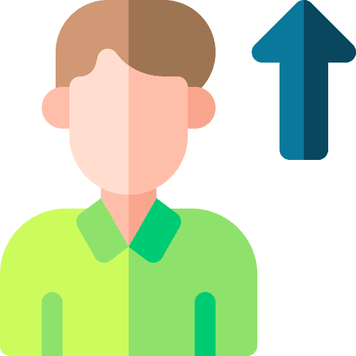 Employment rate up arrow employment icon Employment rate up arrow employment icon