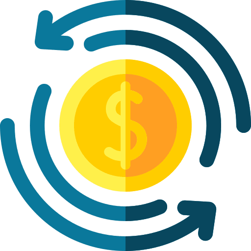 Flow business and finance money dollar icon Flow business and finance money dollar icon