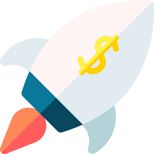 Startup entrepreneurship rocket launch business and finance icon Startup entrepreneurship rocket launch business and finance icon