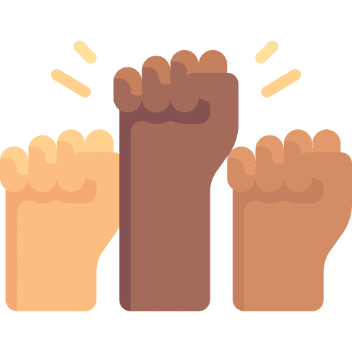 Black lives matter empowerment fist vindication icon