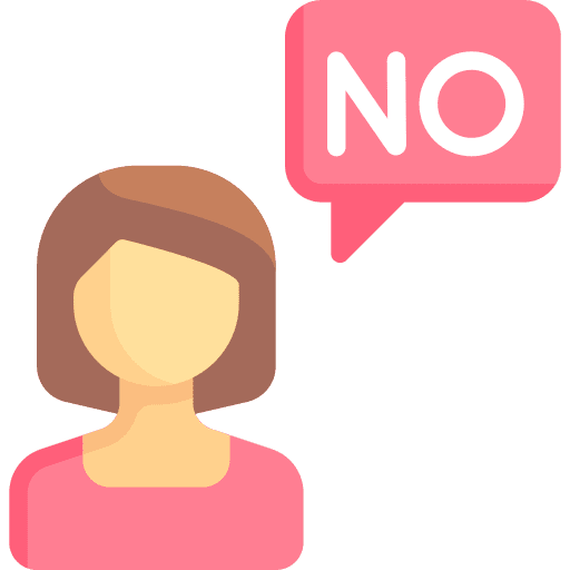 Say no user person say no icon