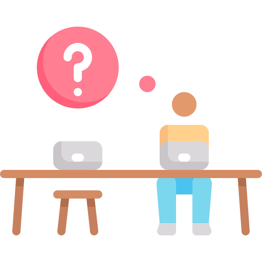 Absent missing desk student icon
