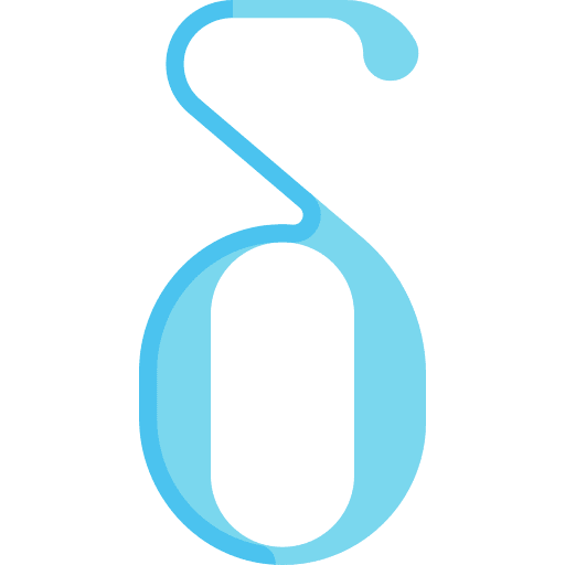 Delta alphabet shapes education icon