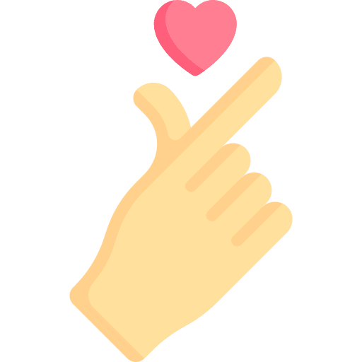 Kpop south korea heart hands and gestures icon