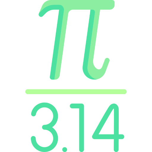 Pi maths circumference irrational icon