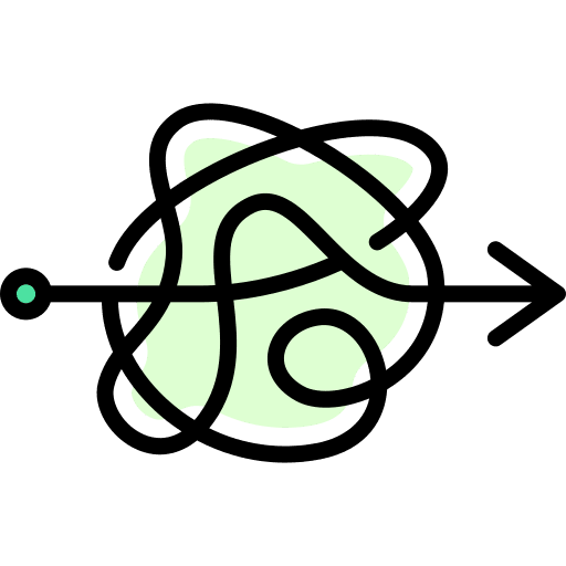 Mess arrow disorder chaos icon