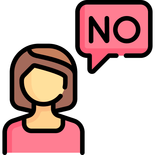 Say no user people say no icon