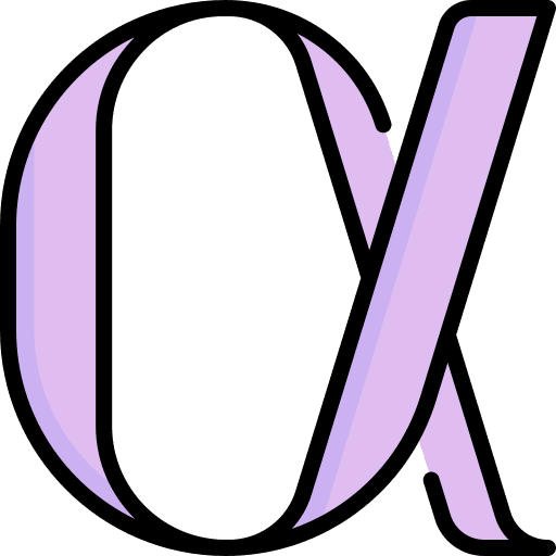Alpha alpha greek typography icon Alpha alpha greek typography icon