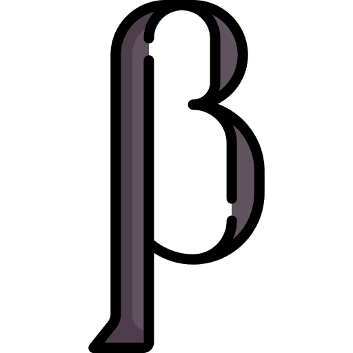 Beta typography language letter icon Beta typography language letter icon