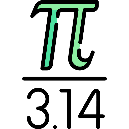 Pi education circumference irrational icon Pi education circumference irrational icon