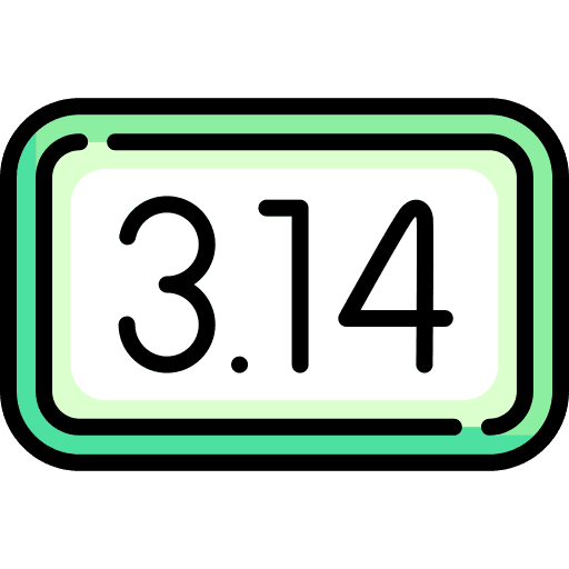 Pi irrational circumference diameter icon Pi irrational circumference diameter icon