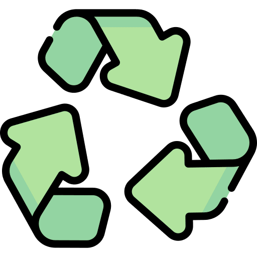 Recycle trash tools and utensils tin icon