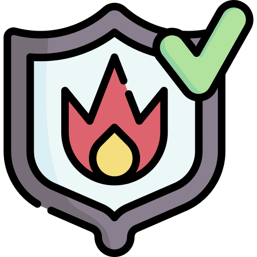 Fireproof flame no fire security icon Fireproof flame no fire security icon