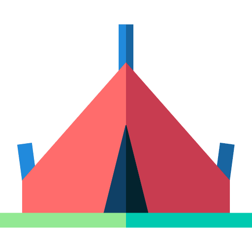 Camping travel hobbies and free time camping icon