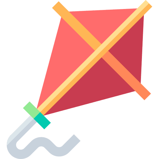 Kite fun childhood cultures icon