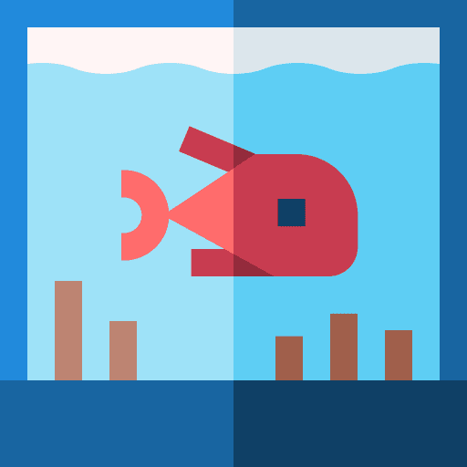 Aquarium food and restaurant zoo sea life icon