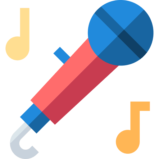 Karaoke music and multimedia recording music icon