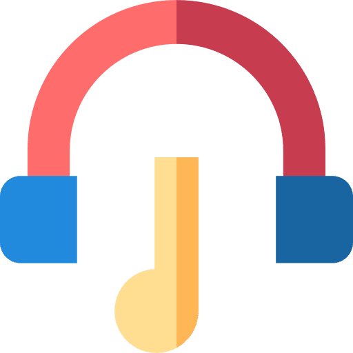 Music education electronics audio headset icon