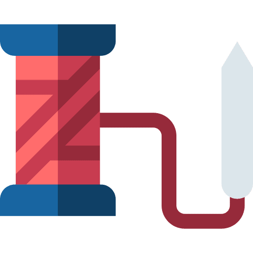 Sew fashion designer hobbies and free time thread spool icon