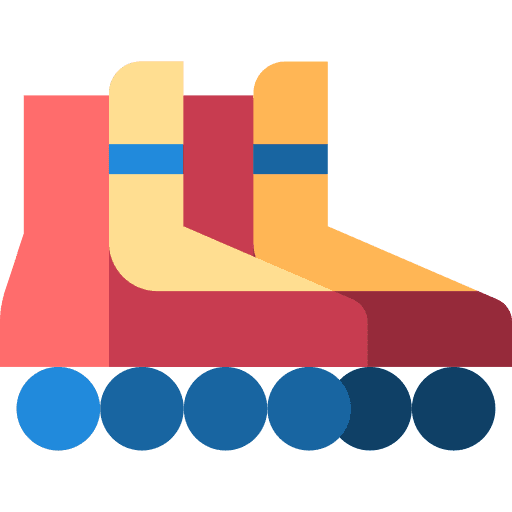 Skating roller skate sports and competition skating icon