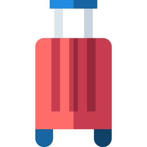 Travel trolley baggage luggage cart icon