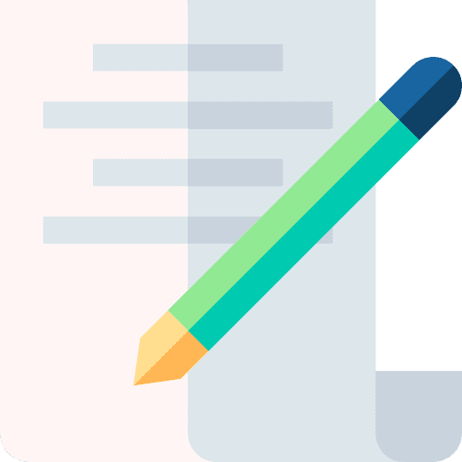 Writing hobbies and free time files and folders write icon