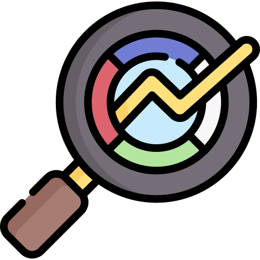 Data analytics chart business impact analytics icon