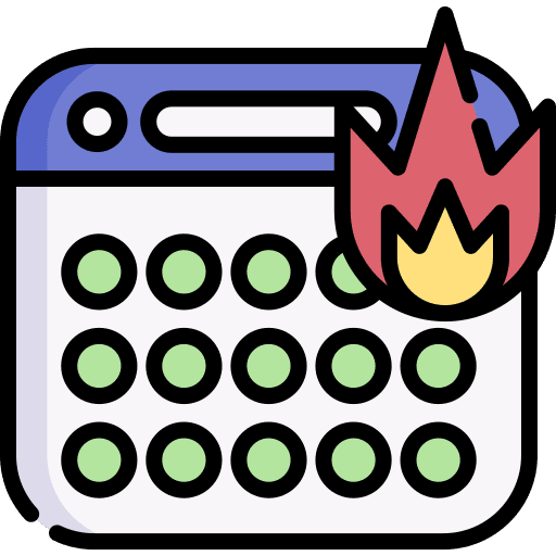 Deadline offer time and date flames icon Deadline offer time and date flames icon