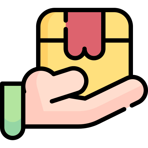Delivery hands product management shipping icon Delivery hands product management shipping icon