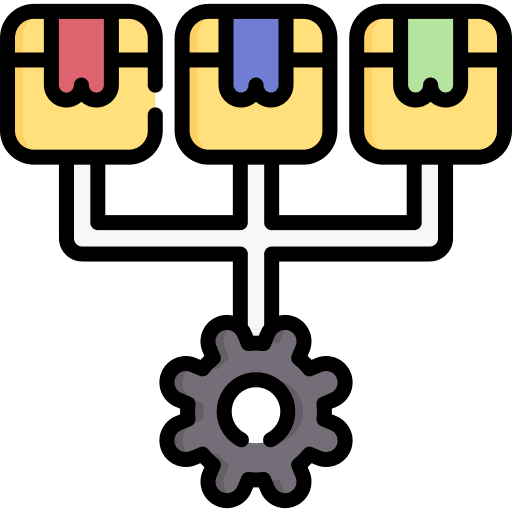 Product management control supply chain shop icon Product management control supply chain shop icon