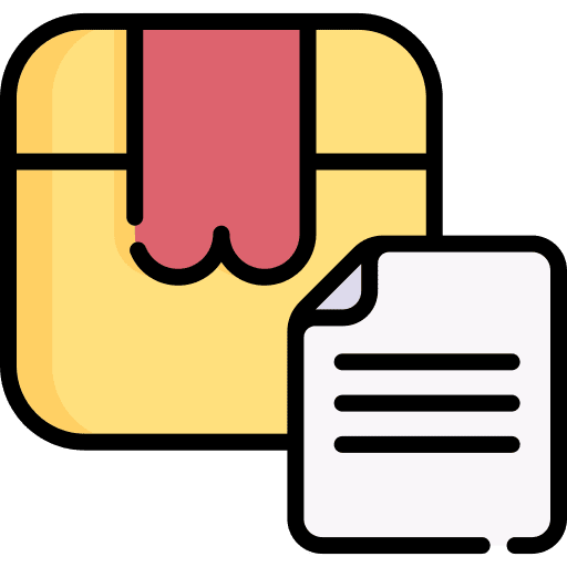 Product shipping and delivery document business and finance icon Product shipping and delivery document business and finance icon